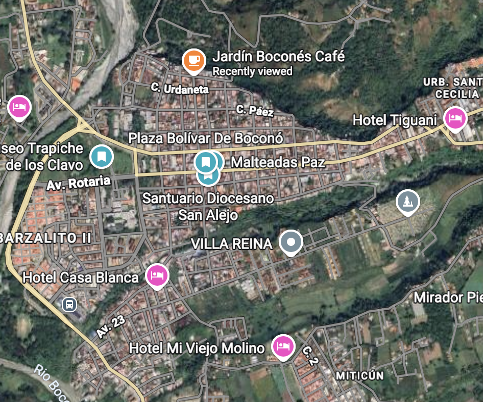 Mapa de Bocono